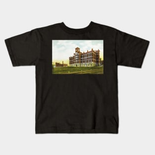 1907 Clark University Vintage Postcard - Worcester, Massachusetts Kids T-Shirt